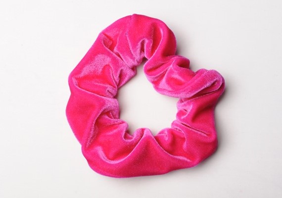 Haargummi Rosa Samt HP012